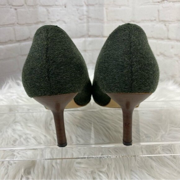 Gucci Women's Forest Green Quiet Luxury Wool Fabric Designer Pumps‎ EU 37/US 7 - Picture 10 of 15
